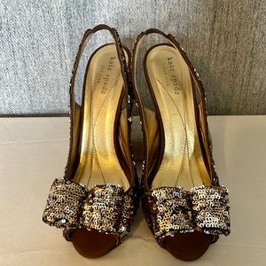 Kate Spade sling back sequin heals size 7
